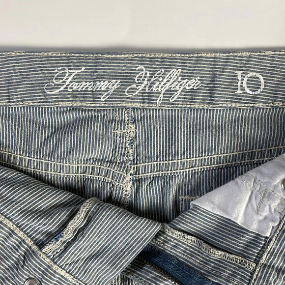 Tommy Hilfiger Striped Mini Skirt Size 10 Blue White - Picture 5 of 12